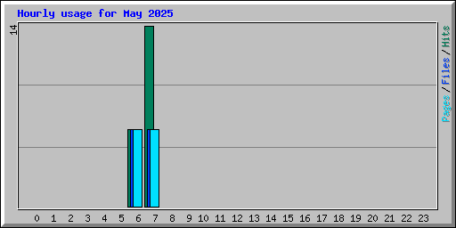 Hourly usage for May 2025